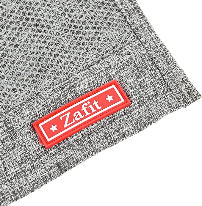 Zafit Linen Bedside Caddy, Bedside Storage Organizer for Hospital Beds, College Dorm Rooms or Baby Bed (6 Pockets-Grey)