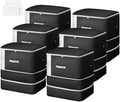 Comforter Storage Bag - 130L Large Capacity Blanket Storage Bags 3-Layer Ultra Space Saving Self Compression Organizer, Washable Compression Bags for Storage Comforter Blanket, 6-Pack, Black