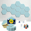 Self-Adhesive Acoustic Panels [390 lbs/yd³ Ultra-High Density], 2nd Generation Sound Absorbing Panel, Professional Level Sound Panel, Polyester Soundproof Foam [Size M, Light Sky Blue]