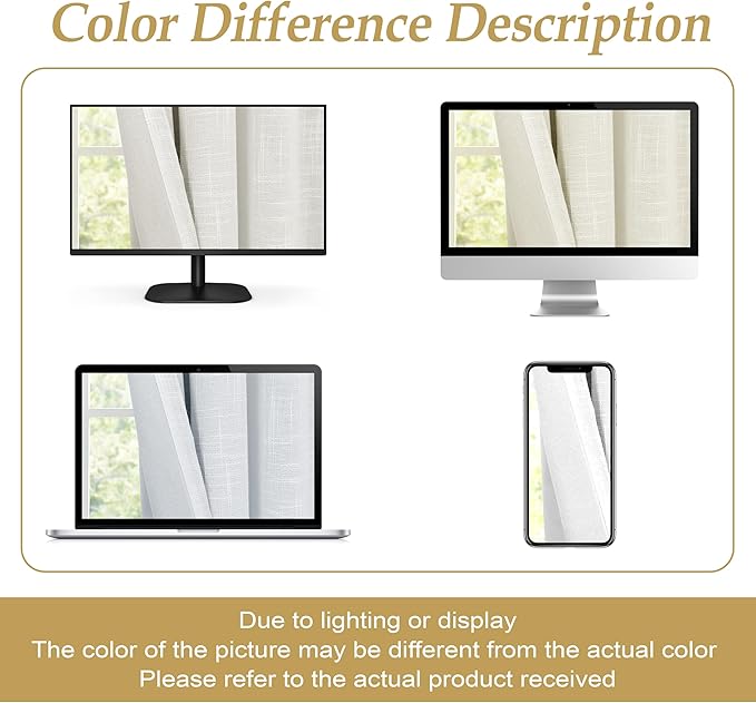 DriftAway Double Layer Linen Blackout Tie Up Curtains Thermal Insulated Fully Lined Balloon Roman Shade Bathroom Window Adjustable Rod Pocket for Small Window 45 Inch by 63 Inch White
