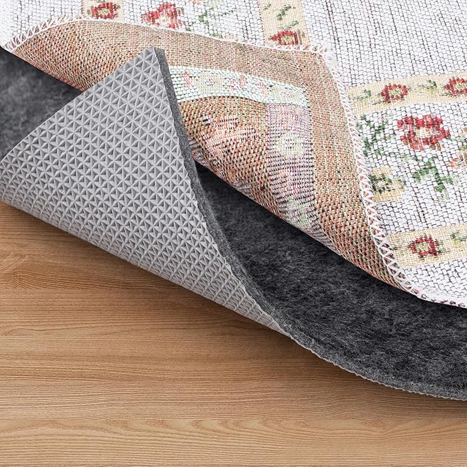BALEINE Felt Non Slip Rug Pads, Extra Large 1/8" Thick Felt and Rubber Backing, Shock Absorbing Carpet Pad for All Carpets and Hardwood Floors (9x12 Ft)