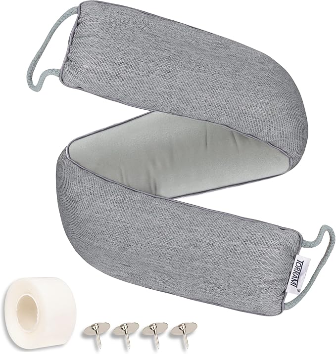 TORRAMI 38" Door Draft Stopper Under Bottom Insulation Noise Air Stopper 2.2LB,Draft Stopper Guard Seal for Doors and Windows - Dark Gray