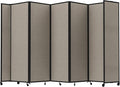 Versare Room Divider 360 Portable Wall Partition | Folding Panels | Large Freestanding Divider | Locking Wheels | Temporary Room Separator | 14' x 7'6'', Warm Pebble
