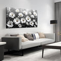 Prepeyssee Black and White Botanical Wall Art floral wall decor for Bedroom Living Room Office Modern Artwork Canvas Prints 24x48 Inch