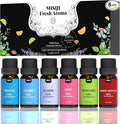 Well-Being Essential Oils Set-Essential Oils for Diffuser for Home,Essential Oils Diffuser Scents for Skin,Aromatherapy,Laundry,Candle&Soap Making,Humidifiers 6 X 10ML