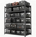 78'' Storage Shelves, 6-Tier Garage Metal Shelving Unit, 47''W*24''D Adjustable Heavy-Duty, Double-Layer Column with Reinforced Ribs,Capable of Bearing 3600 lbs for Garage, Warehouse, Kitchen Storage