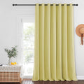 NICETOWN Patio Door Curtain Sound Blocking, Bedroom Privacy Room Divider Curtain, Thermal Insulated Blackout Closet Sliding Door Shade (1 Panel, 100" Wide x 120" Long, Paler Yellow)