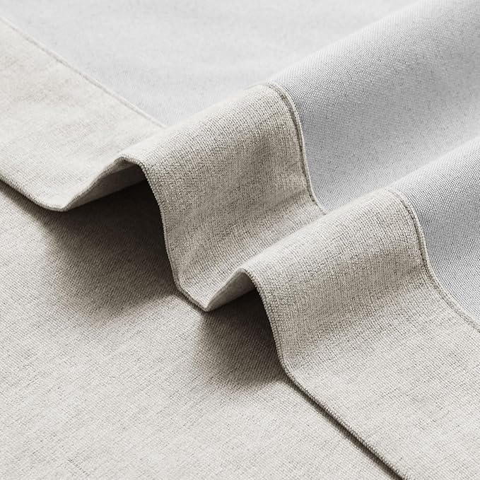 Macochico Thermal Blackout Chenille Curtains 100% Blackout Window Draperies for Living Room Bedroom Auditorium Banquet Hotel Beige Curtains with Tieback Classic Home Decor 72" Wx102 L 1 Panel