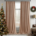 StangH Velvet Curtains 92 inches Long Blush Beige Nursery Kids Bedroom Window Drapes Thermal Insulated Privacy Protect Panels for Living Dining Room Office Patio, W52 x L92, 2 Panels