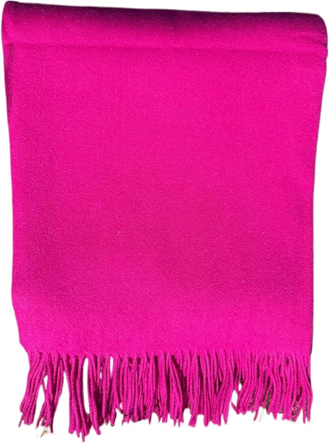 Alashan Cashmere Blend Ripple Finish Woven Throw (Fuchsia)