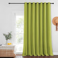 NICETOWN Blackout Curtains for Sliding Glass Door Room Divider Noise Reduce Curtain Panel Portable Window Screen Sliding Partition, W100 x L102 inches, 1 Panel, Fresh Green