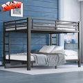 Upgraded Version Thicken Metal Heavy Duty Queen Over Queen Bunk Bed, Best Modern Style Stronger BunkBed Frame Queen Size with Ladders for Adults, Easy Assembly (Queen Over Queen)
