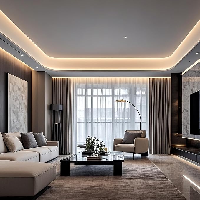 COB LED Strip Lights Warm White,24V Dimmable led Light Strip KIT with Remote and app Control,3000K 32.8FT/2 * 5m 8mm Wide Ra>90 Cuttable Flexible Strip Lights for Bedroom,Wardrobe,Cabinet