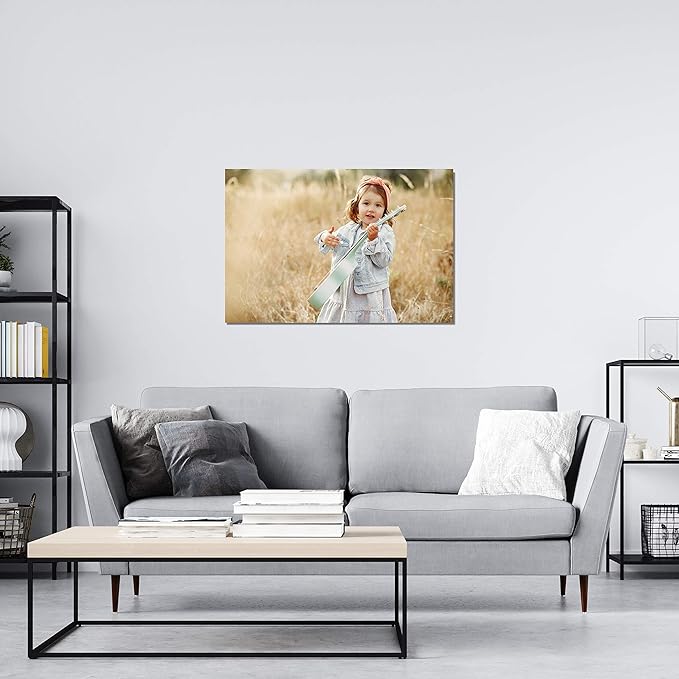 TreeDeal Create Personalized Wall Art with Your Photo on Canvas - Custom Canvas Prints for Family - Personalized Canvas Pictures for Wall to Print Framed (30" X 20")