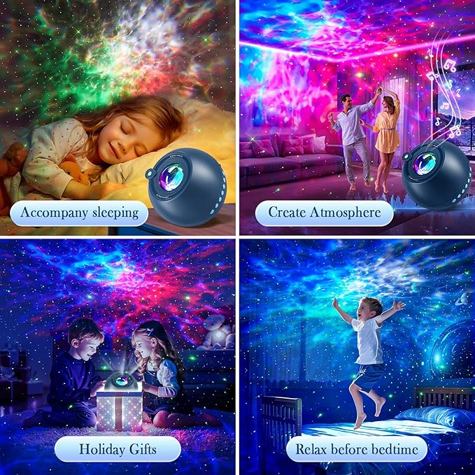 PIKOY INS Northern Lights Projector Star Projector Brown
