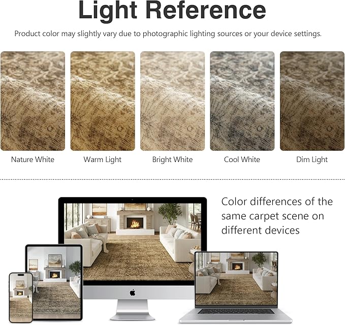 FMFUNCTEX 3x14 Runner Rug Brown Washable Vintage Neutral Distressed Non Slip Low Pile Indoor Carpet Soft Retro Floral Hallway Entryway Rug for Kitchen Living Room Bedroom Bathroom Laundry Bedside