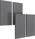 UMIACOUSTICS 4 PCS Fiberglass Acoustic Panels, 2“ Thick 23.6" x 11.8" Sound Absorbing Panels, Heather