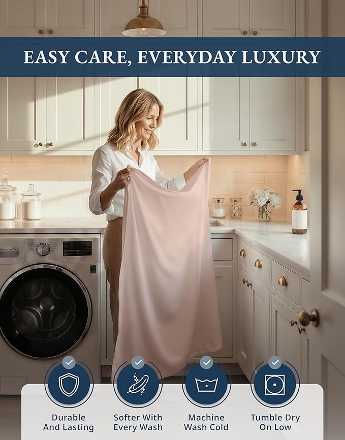 LANE LINEN Luxury 100% Egyptian Cotton Sheets California King Bed Set - 1000 Thread Count, Oeko-Tex Certified No Pill Fade Resistant Machine Washable Cotton Cooling Cal King Sheet Set- Sepia Rose