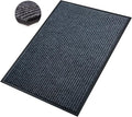 Front Door Mat,4'x8'Indoor Outdoor Door Mat,Heavy Duty Durable Welcome,Commercial Floor Mats Inside Outside Entrance, Waterproof All-Season, All-Weather Non Slip Backing Doormat for Entryway,Black