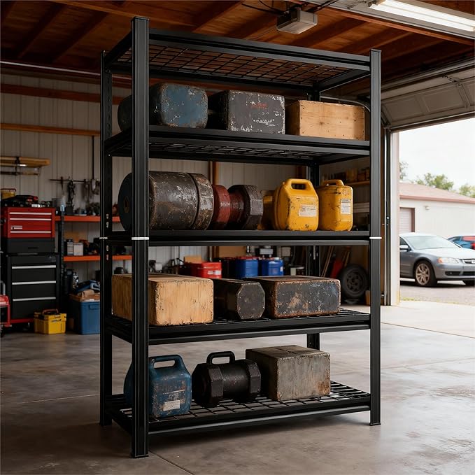 72''H Wire Shelving Unit, 3020 Lbs Heavy-Duty Garage Storage Shelves, 5-Tier Adjustable Reinforced Shelves for Laundry Rooms, Basements, Kitchens&Outdoor (36''W*16''D*72''H, 5-TIER-wire shelving)