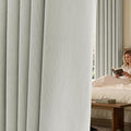 jinchan Chenille Blackout Curtains 108 Inches Long Light Grey Thermal Insulated Curtains for Living Room Bedroom 2 Panels Noise Reducing Drapes Back Tab Full Privacy Window Curtains 50x108 Inch
