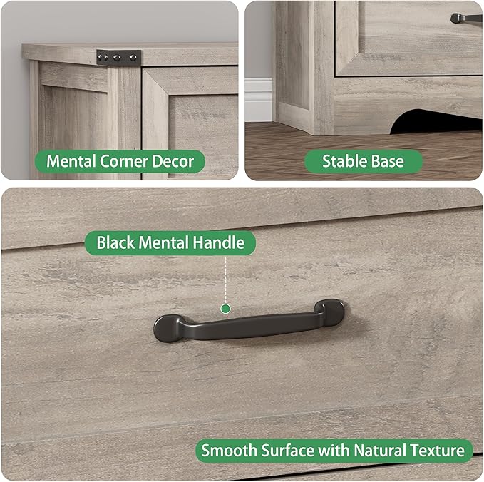 Dresser for Bedroom with 9 Drawers, 63" Wide Wood Chest of Drawers with Deep Drawers & Mental Handle, Modern Dresser TV Stand, Wooden Closet Storage Organizer for Living Room, Hallway, Entryway, Grey