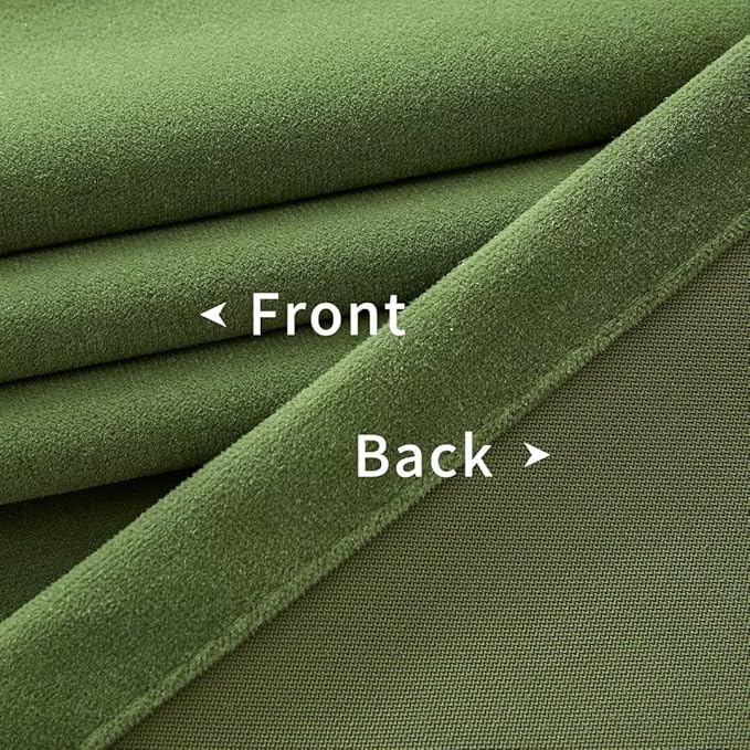 Joydeco Green Velvet Curtains 72 inch 2 Panel, Room Darkening Super Soft Velvet Drapes for Bedroom Living Room Thermal Insulated Window Drapes, Luxury Blackout Rod Pocket Curtains,W52 x L72 inch