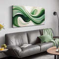 JuhaiArt Green Wall Art for Bedroom White Wall Decor 24"x 48" in Wall Paintings Abstract Picture Art for Living Room Home Kitchen Modern Prints Artwork