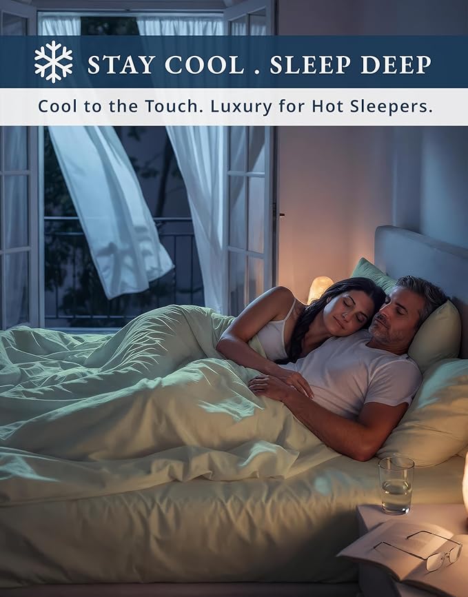 100% Egyptian Cotton King Size Sheets Set – Luxury 1000 Thread Count Buttery Soft & Durable Christmas Sheets King Size, Sateen Winter Sleep Comfort, Snug Fit 15" Deep Pocket, Hotel Comfort - Mineral