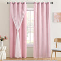 XiDi Pink Curtains for Bedroom, Girls Room Blackout Curtains, Kids Room Darkening Curtains, Light Pink Decor, 1 Panel Light Pink/34/84/1