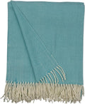 Alashan Cotton Acrylic Adirondack Herringbone Woven Throw (Santorini)