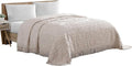 Beatrice Home Fashions Medallion Chenille Bedspread, Queen, Blush