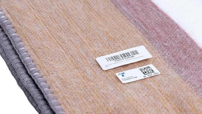 QISU Alpaca Wool Blanket Throw | Large, Beautiful, Warm, Variegated | 85 x 65 inches | Ultra-Soft, Hypoallergenic and Breathable | Non-Itchy or Scratchy Fabric (Pastel Grey Rocks & Creek)