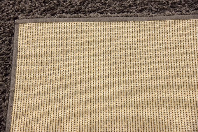 Unique Loom Solid Shag Collection Area Rug (5' 1" x 8' Rectangle Graphite Gray)