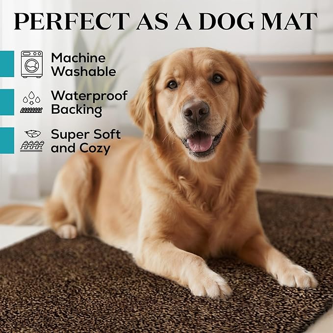 Premium Microfiber Indoor Door Mat – 36"x60" Washable Entry Mat, Non-Slip, Waterproof Backing, Super Absorbent, Low Profile Entryway Doormat for Indoor Entrance