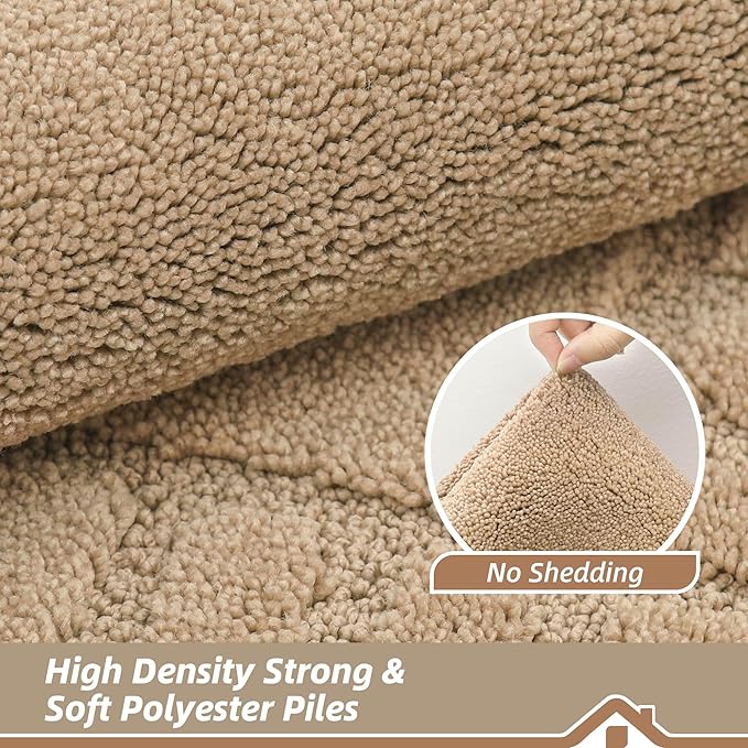 BEQHAUSE Door-Mat Non-Slip Front Doormat Low-Profile Entrance Mats for Front Door Entry Resist Dirt Washable Doormat Absorbent Entryway Door Mat,Taupe,32"x48"