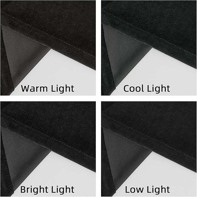 Joydeco Black Velvet Curtains 120 inches Long 2 Panels, Luxury Blackout Rod Pocket Thermal Insulated Window Curtains, Super Soft Room Darkening Drapes for Living Dining Room Bedroom,W52 x L120