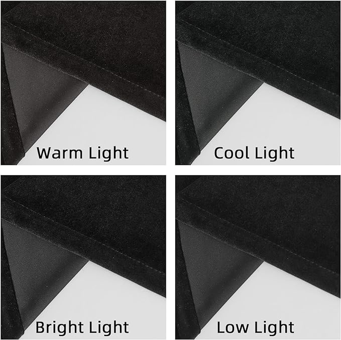 Joydeco Black Velvet Curtains 90 inch Length 2 Panels, Luxury Blackout Rod Pocket Thermal Insulated Window Curtains, Super Soft Room Darkening Drapes for Living Dining Room Bedroom,W52 x L90 inches