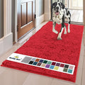 Muddy Mat® Shown on TV – Super Absorbent Door Mat Indoor, Microfiber Quick Dry Chenille Entryway Rug, Non-Slip Front Door Mat, Indoor Mats for Entryway, Machine Washable Pet Rug, Red 36"x72"