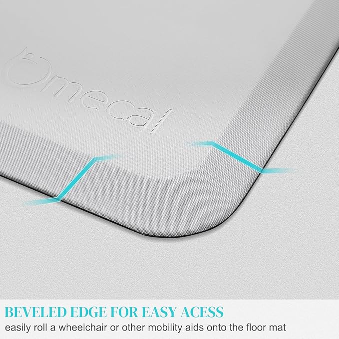 70"x24"x3/4" Thick Medical Bedside Fall Safety Protection Floor Mat for Elderly Senior Handicap,Reducing Injury Risk and Impact, Prevent Bed Falling, Anti Fatigue, Non-Slip Beveled Edge