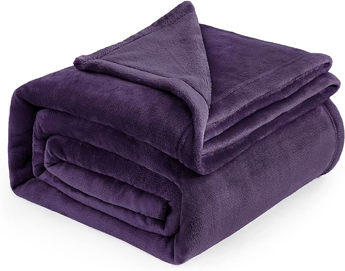 Bedsure GentleSoft Purple Fleece Blankets King Size - Bed Blanket Soft Lightweight Plush Cozy Fuzzy Luxury Microfiber, 108x90 inches