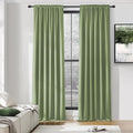 DONREN Sage Green Curtains 96 Inch Length Thermal Insulated Room Darkening Blackout Curtains for Bedroom (52 W x 96 L,Set of 2 Panels)