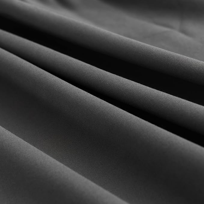TSUTOMI Black Bed Skirt King Size Ruffled Bed Skirt with Split Corners, King Bed Skirt 12 Inch Drop, King Size Bed Skirt Black for Ruffled Bed Skirt with Split Corners, Bed Skirt King Size