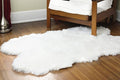 Silky Soft Faux Fur Rug, 3 ft. x 5 ft. White Fluffy Rug, Shaggy Sheepskin Great for Living Room, Bedroom, Kid's Room, or Nursery, Home Décor Accent, Machine Washable with Non-Slip Backing