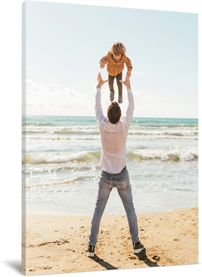 TreeDeal Create Personalized Wall Art with Your Photo on Canvas - Custom Canvas Prints for Family - Personalized Canvas Pictures for Wall to Print Framed (8" X 10")