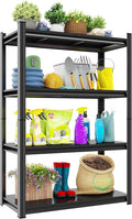 Storage Shelves, Garage Metal Shelving Unit, Adjustable, Double-Layer Column with Reinforced Ribs, Heavy-Duty, Capable of Bearing 2400 lbs, Suitable for Garage, Warehouse, Kitchen Storage