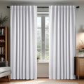 Deconovo Blackout Curtains, Thermal Insulated, W70 x L84 2 Panels, Back Tab, Machine Washable, Room-Darkening Drapes for Bedroom/Living Room Star White