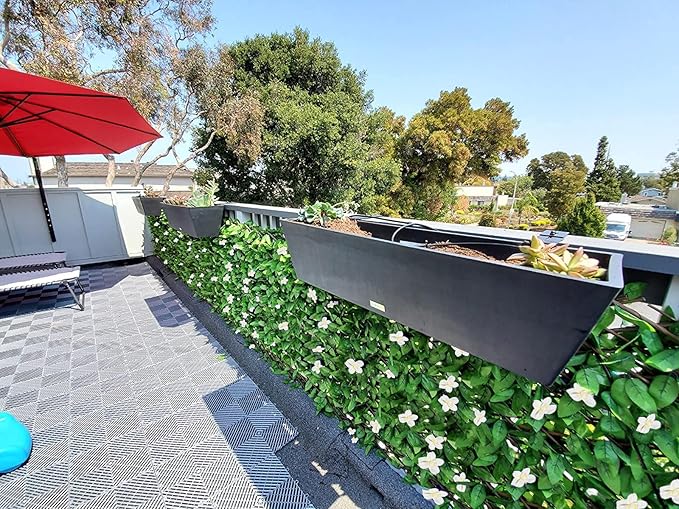 GLANT Expandable Fence Privacy Screen for Balcony Patio Outdoor,Decorative Faux Ivy Fencing Panel,Artificial Hedges (Single Sided Leaves)
