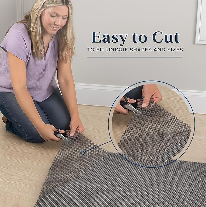 Veken Runner Rug Pad Gripper for Hardwood Floors, Non Slip 2x10 Ft Rug Pads for Area Rugs, Thick Dark Grey Rug Grippers for Tile Floors, Under Carpet Anti Skid Mat, Keep Your Rugs Safe and in Place