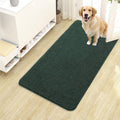 OLANLY Dog Door Mat for Muddy Paws 40x24, Absorbs Moisture and Dirt, Absorbent Non-Slip Washable Doormat, Quick Dry Chenille Mud Mat, Entry Indoor Entryway Carpet for Inside Floor, Blackish Green